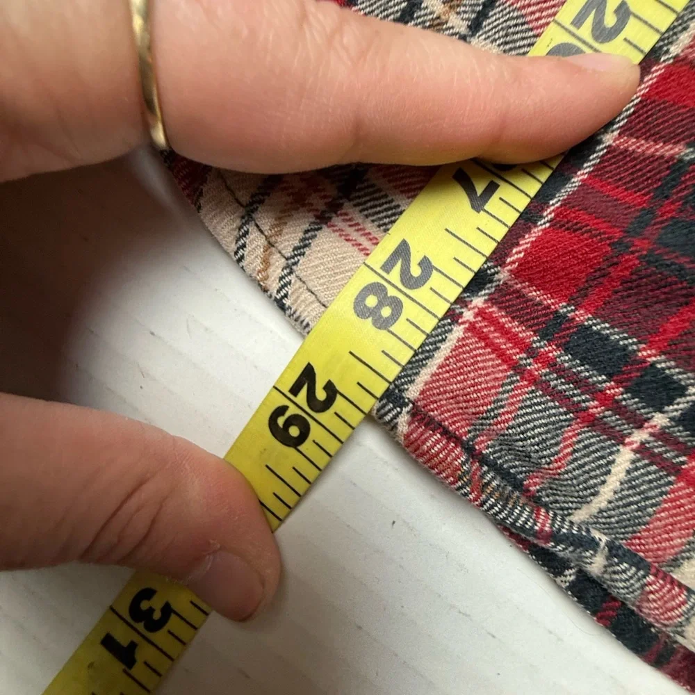 Carhartt Mens Medium Flannel Long Sleeve Shirt Plaid Red 100% Cotton Button Down